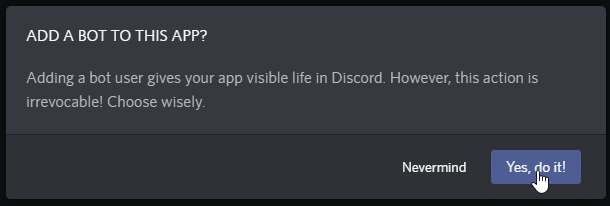 Creating a Discord bot and getting the Token