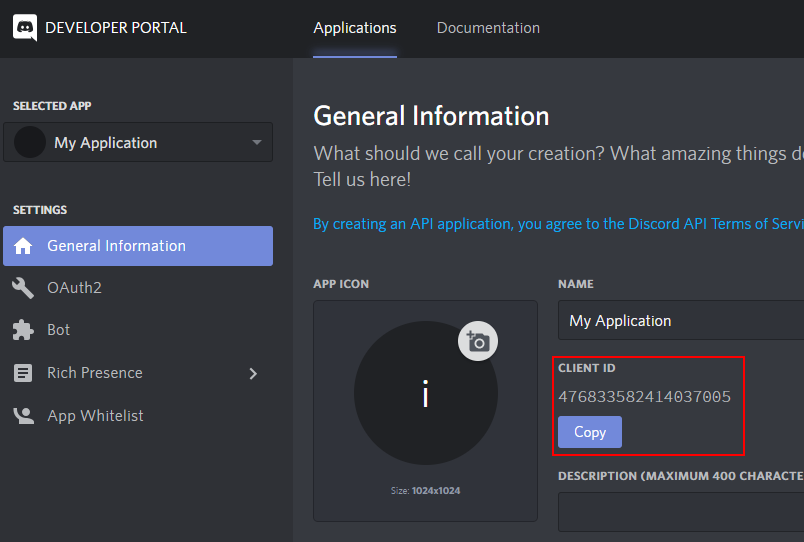 Creating the bot on the Discord Developer Portal - Building a